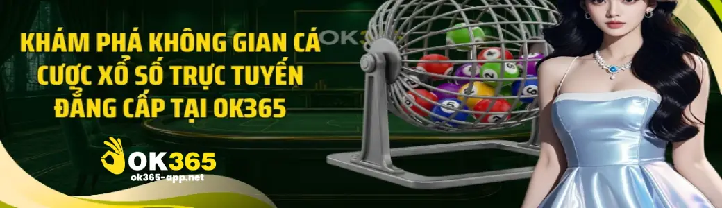 Banner OK365 Trang chủ giới thiệu giao diện nền tảng và các chuyên mục nổi bật.